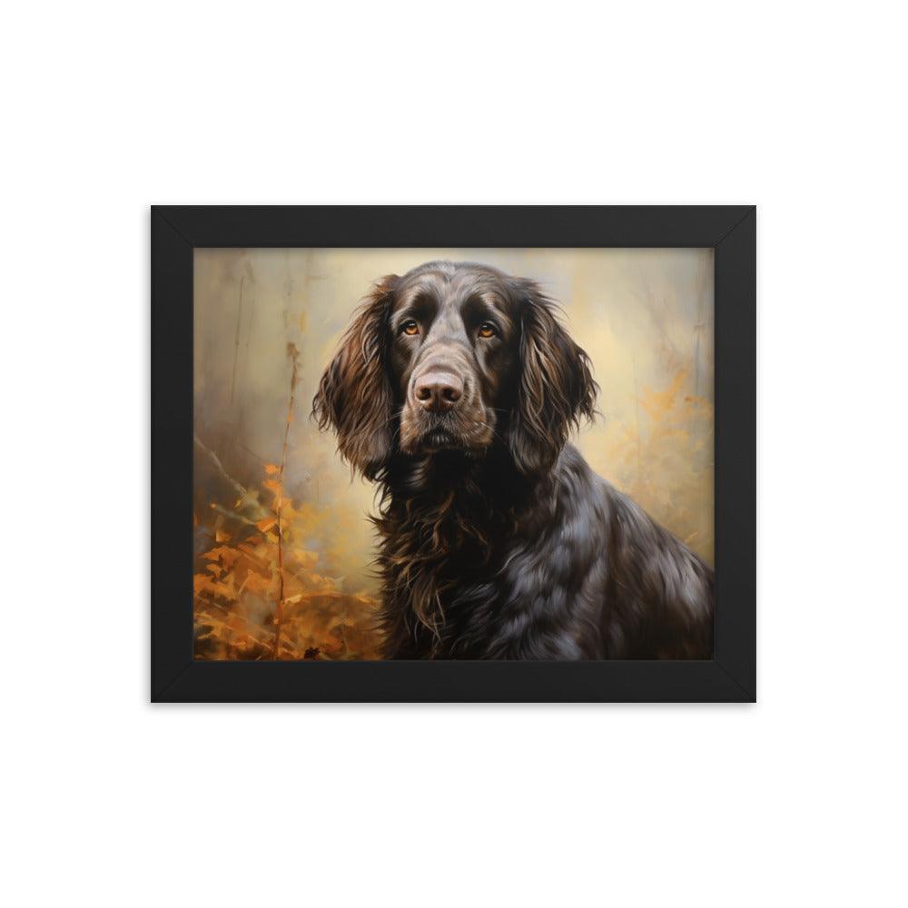 German Longhaired Pointer Majestic Stance Portrait Framed Poster - Oh Posters