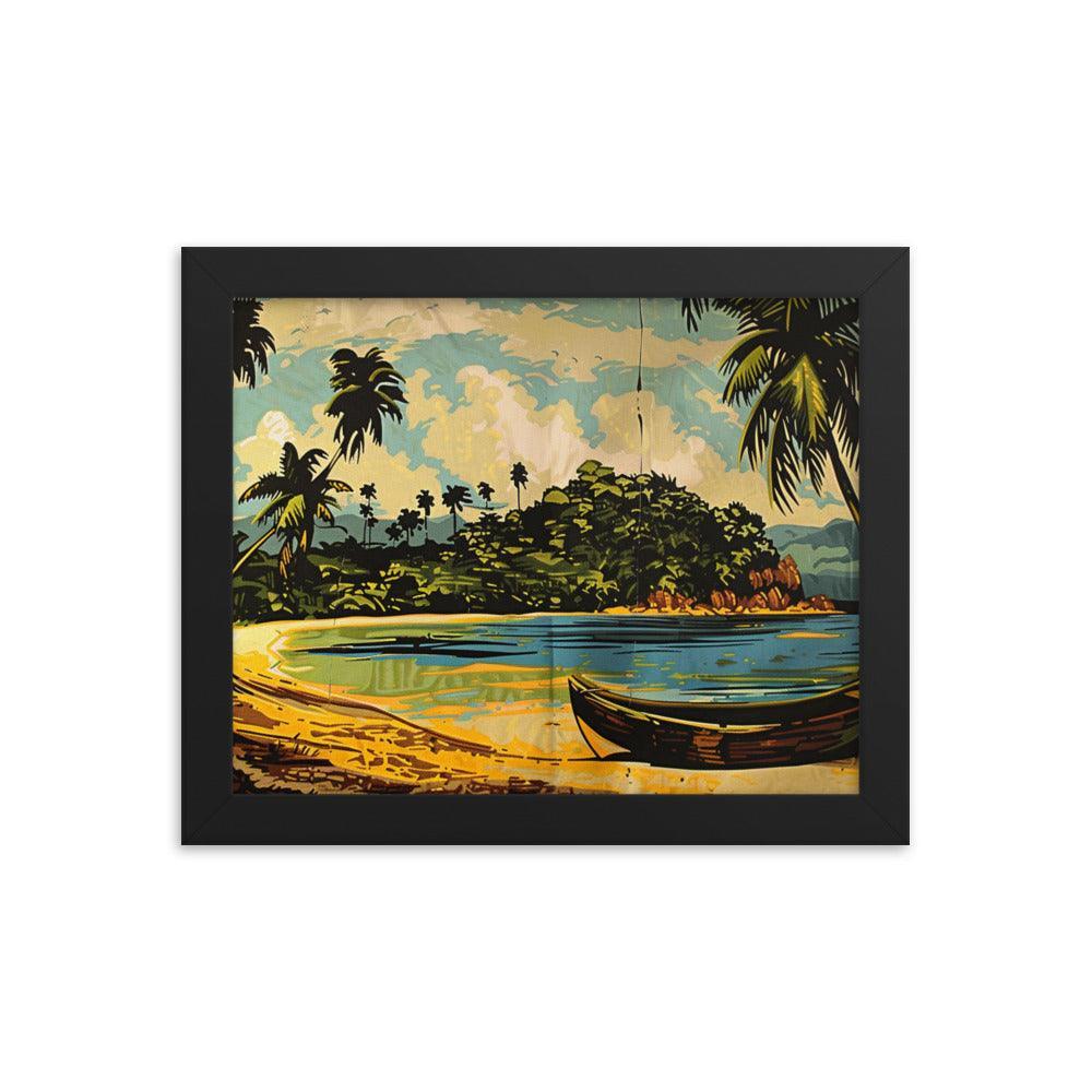 Guinea Tropical Beach Vintage Art Framed Poster - Oh Posters