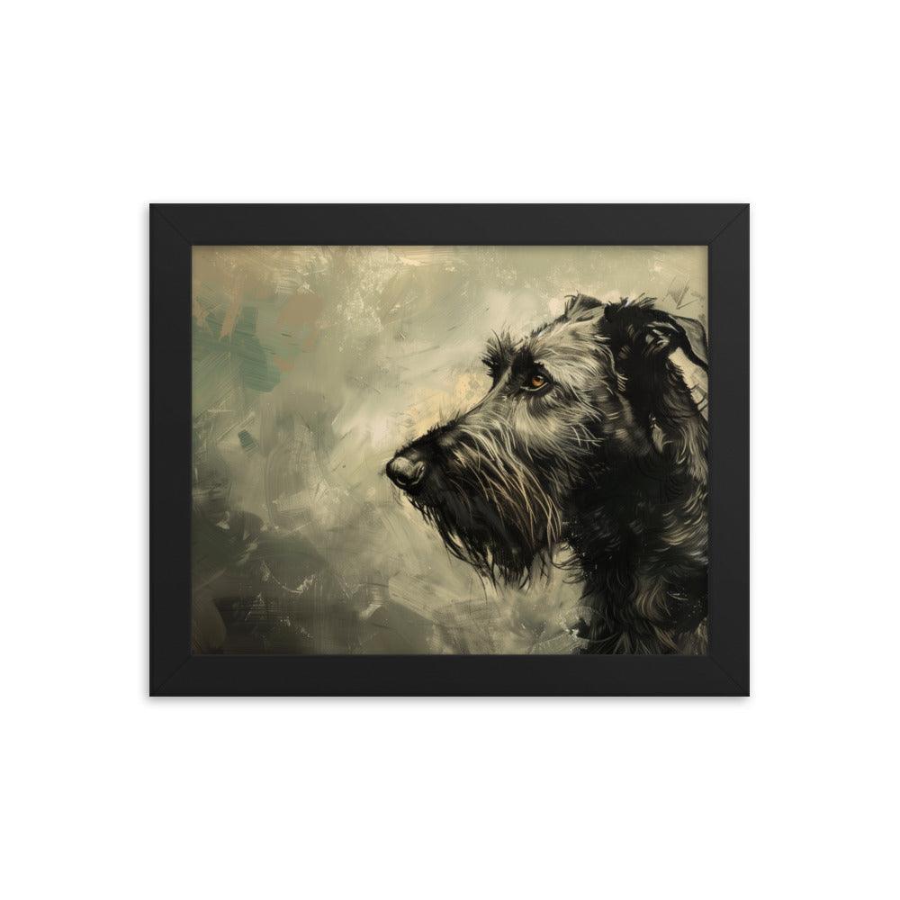 Irish Wolfhound Profile Abstract Art Framed Poster - Oh Posters