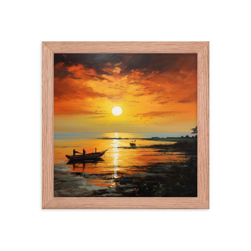 Cape Verde African Beach Sunset Realistic Framed Poster - Oh Posters