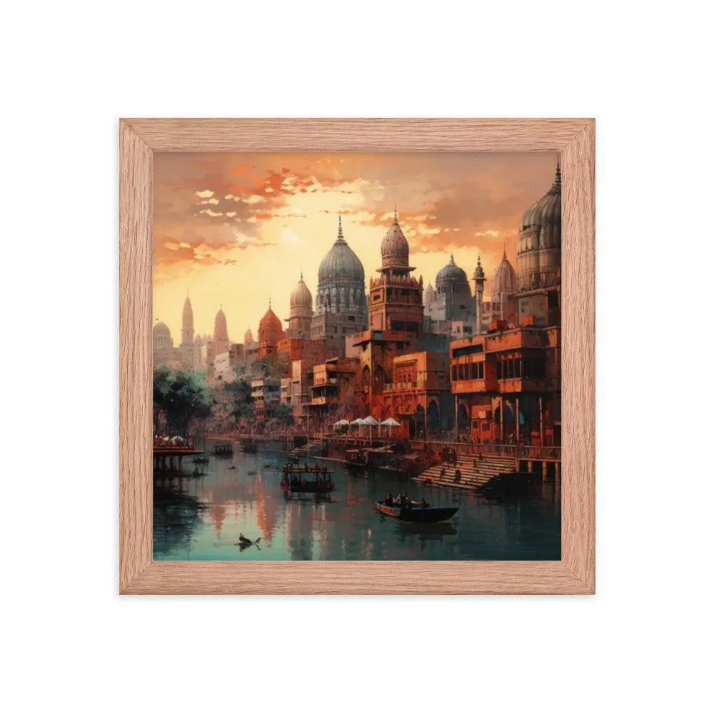 Indian Skyscraper City Painting Framed Poster - Oh Posters