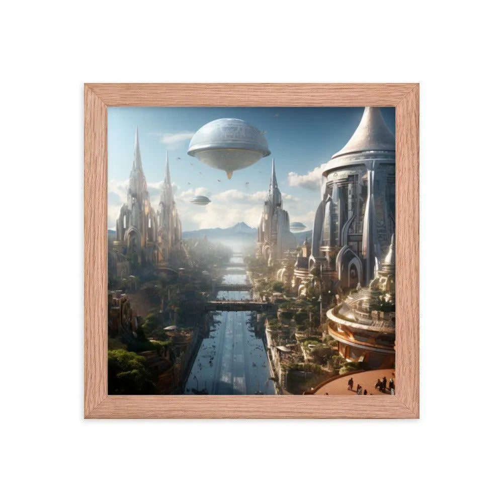 Futuristic Indian Town Framed Poster - Oh Posters