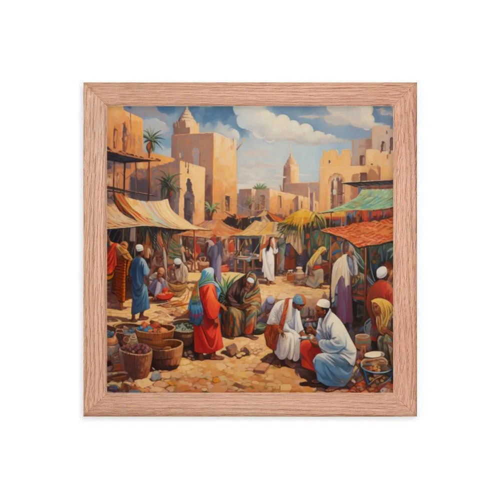 Egyptian Street Market Painting Framed Poster - Oh Posters