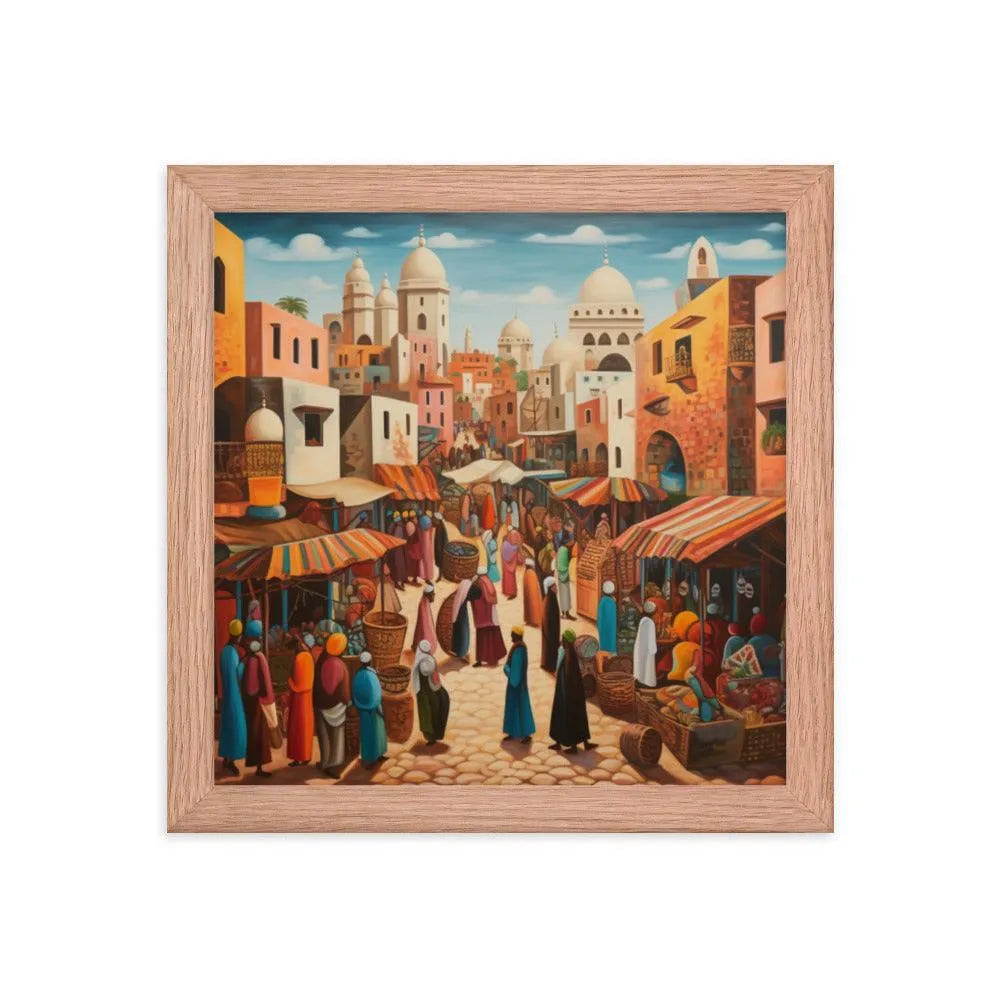 Egyptian Street Market Painting Framed Poster - Oh Posters