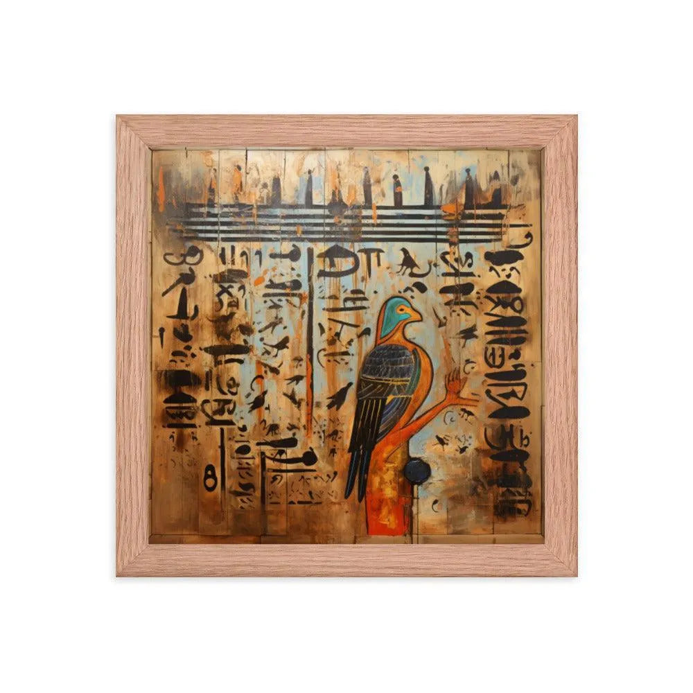 Hieroglyphic Calligraphy Ancient Egypt Framed Poster - Oh Posters