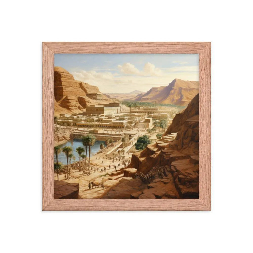 The Valley of the Kings Ancient Egypt Landmark Painting Framed Poster - Oh Posters