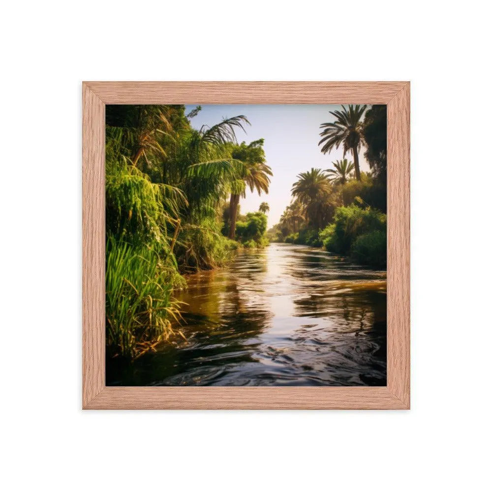 River Nile Delta Egypt Natural Framed Poster - Oh Posters