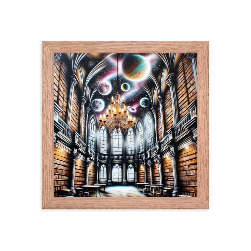 Cosmic Library Graffiti Spray Paint Art Framed Poster - Oh Posters