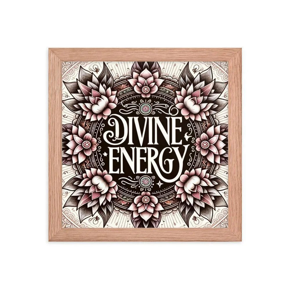 Divine Energy Hindu Typography Art Framed Poster - Oh Posters