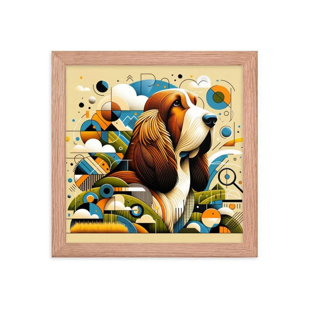 Creative Fusion Basset Griffon Vendeen Unique Art Framed Poster - Oh Posters