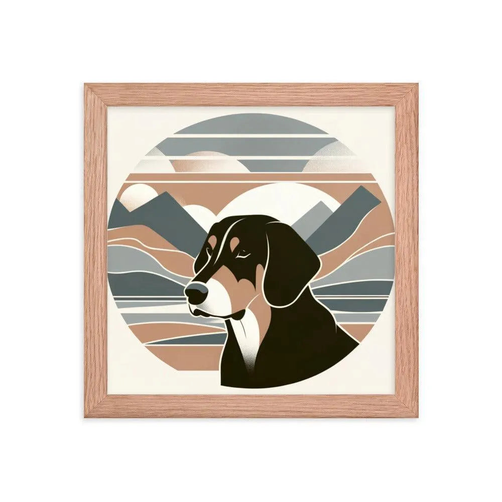 Simplicity Modern Bavarian Mountain Hound Art Framed Poster - Oh Posters