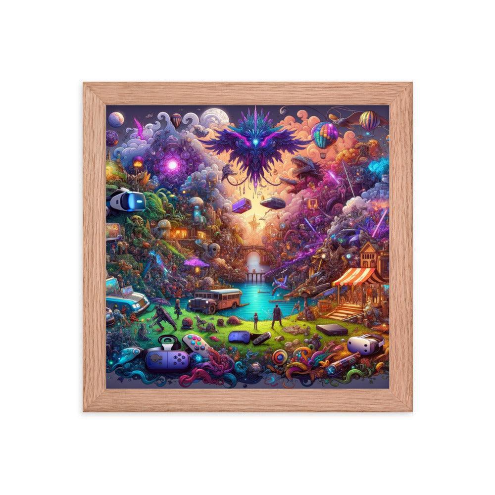 Fantasy Gaming World Epic Adventure Digital Art Framed Poster - Oh Posters