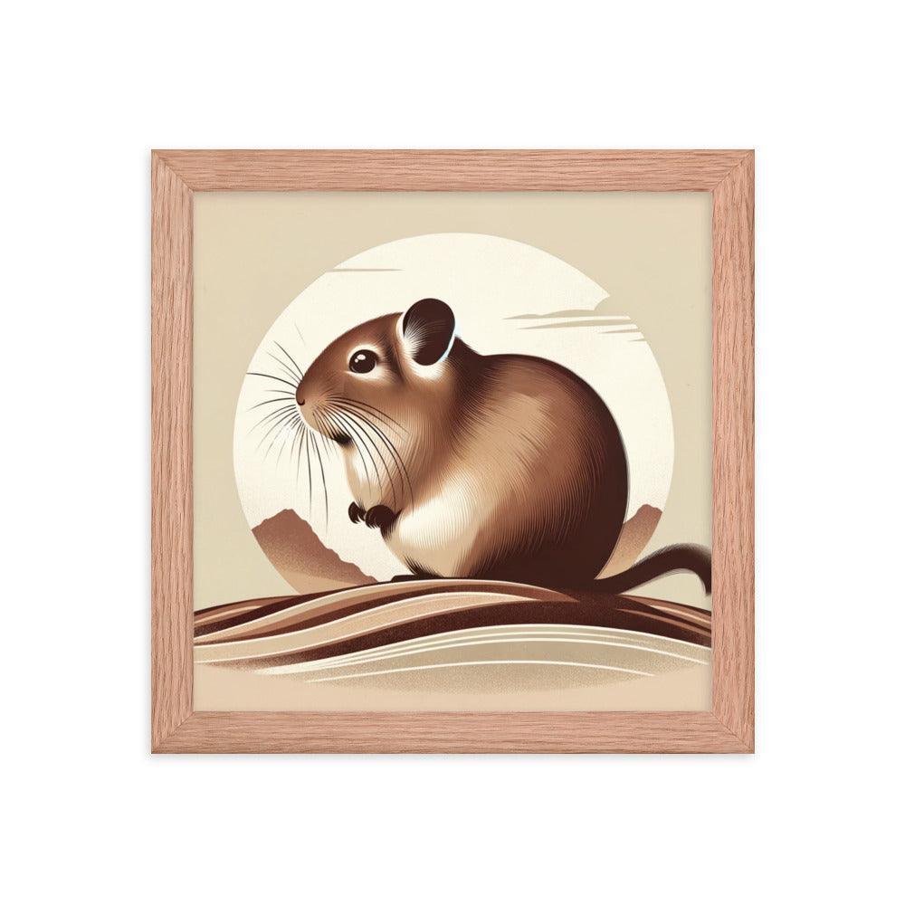 Degu Sand Dunes Simplistic Art Framed Poster - Oh Posters