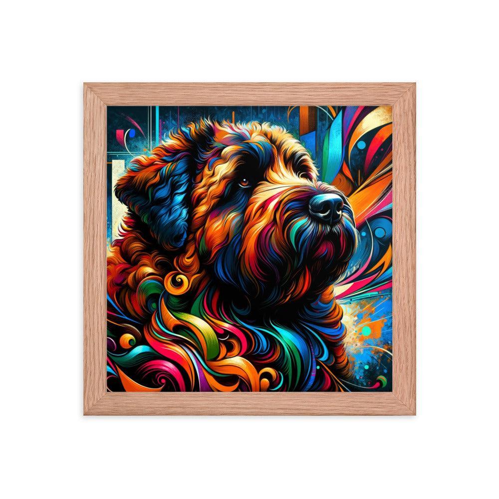 Bouvier des Flandres Vivid Whirlpool Art Framed Poster - Oh Posters