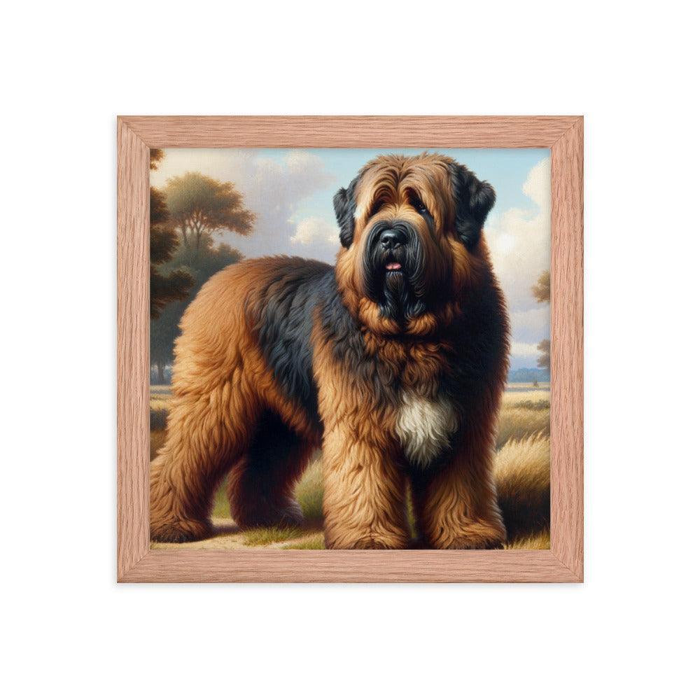 Bouvier Des Flandres Majestic Landscape Painting Framed Poster - Oh Posters