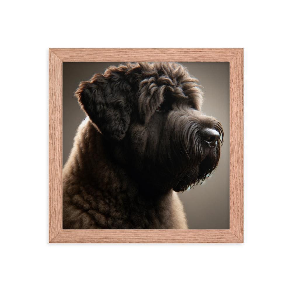 Bouvier Des Flandres Dog Portrait Elegant Framed Poster - Oh Posters