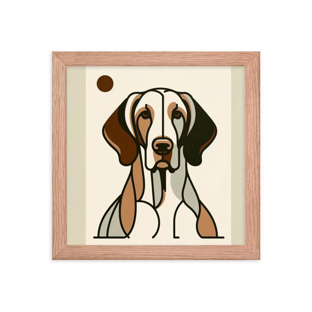 Bracco Italiano Dog Stylized Lines Art Framed Poster - Oh Posters