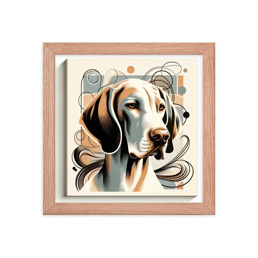 Chic Bracco Italiano Art Deco Inspired Design Framed Poster - Oh Posters