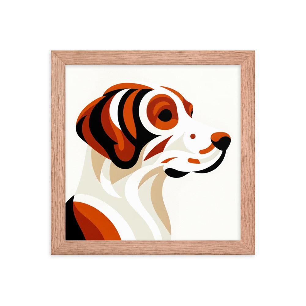 Brittany Spaniel Dog Minimalist Vivid Art Framed Poster - Oh Posters