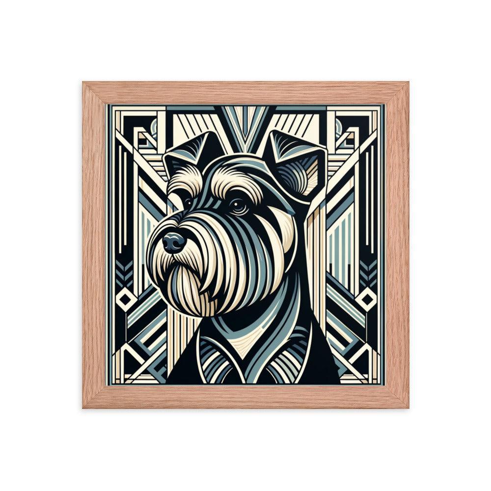 Cesky Terrier Art Deco Style Framed Poster - Oh Posters