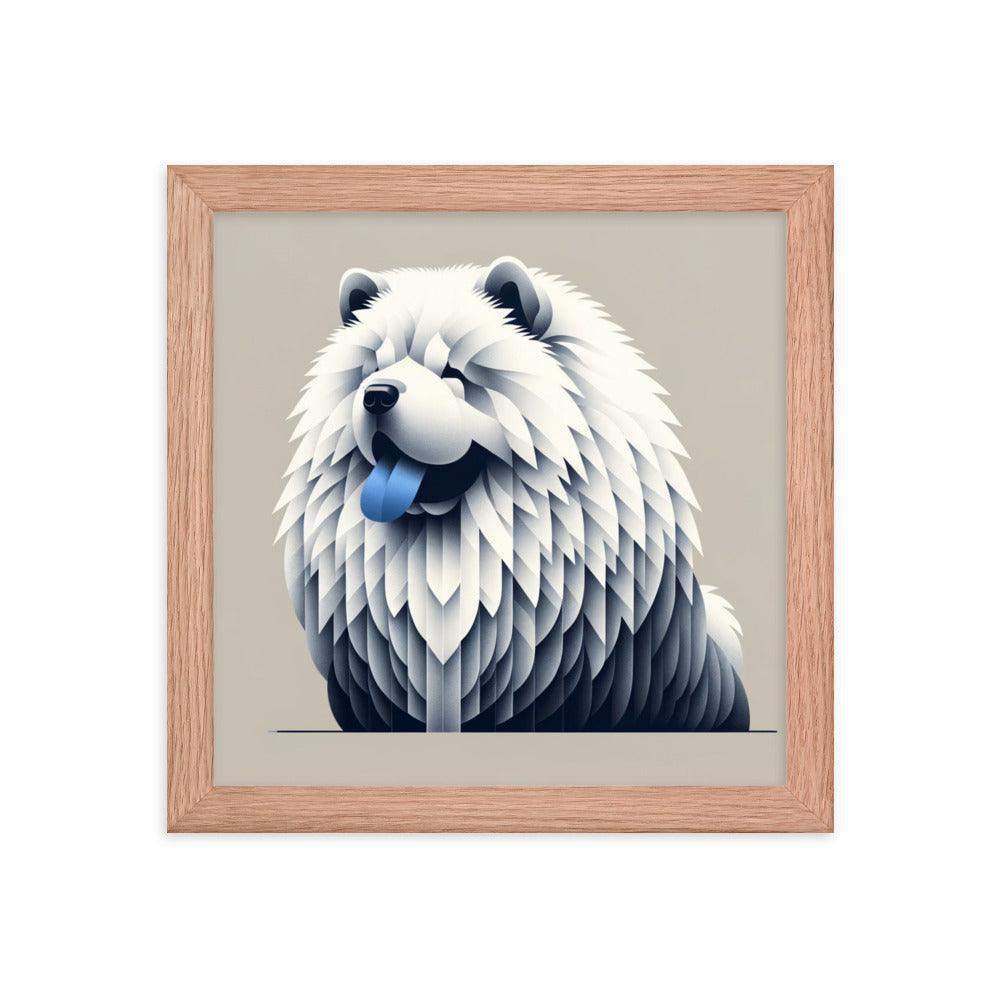 Chow Chow Modern Geometric Art Framed Poster - Oh Posters