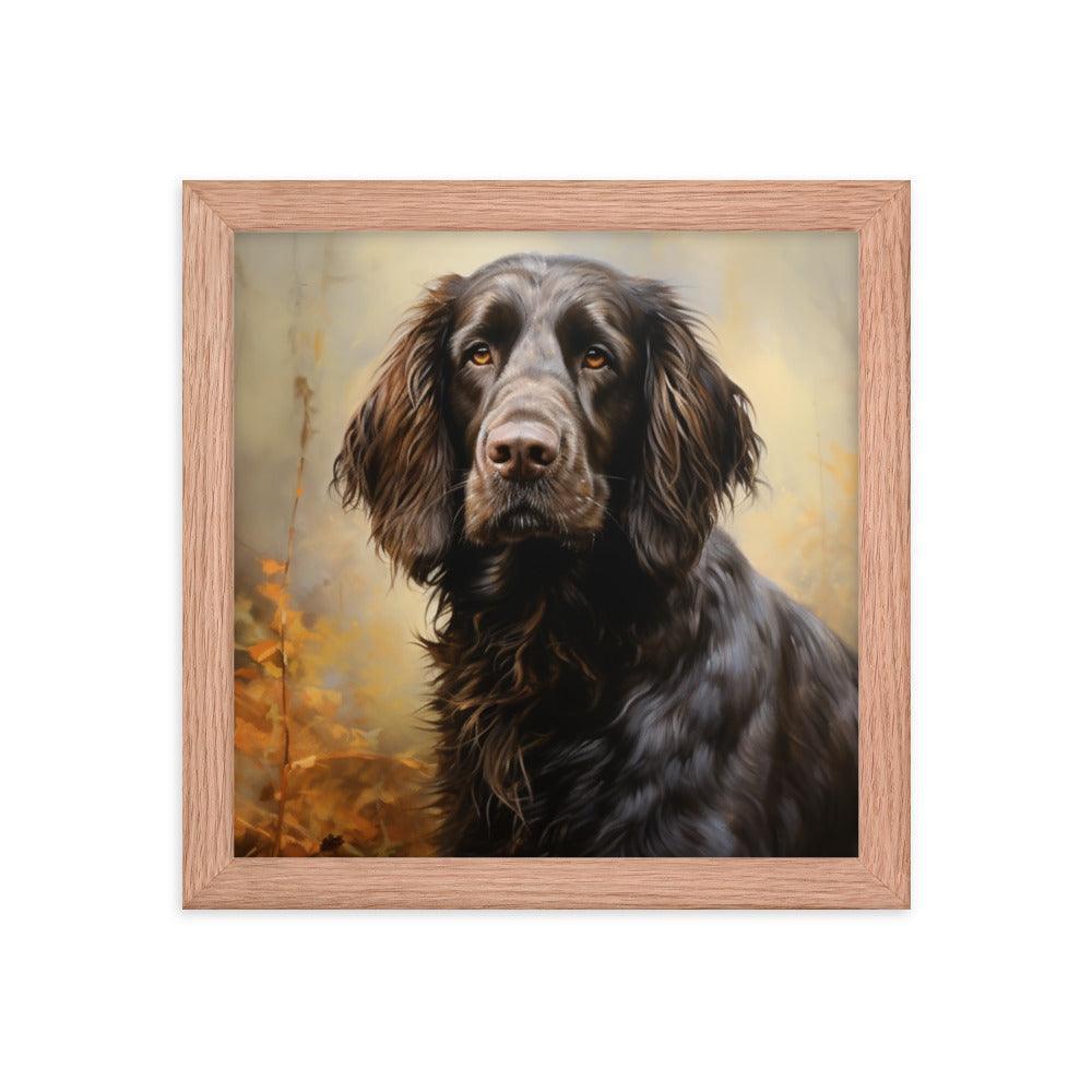 German Longhaired Pointer Majestic Stance Portrait Framed Poster - Oh Posters