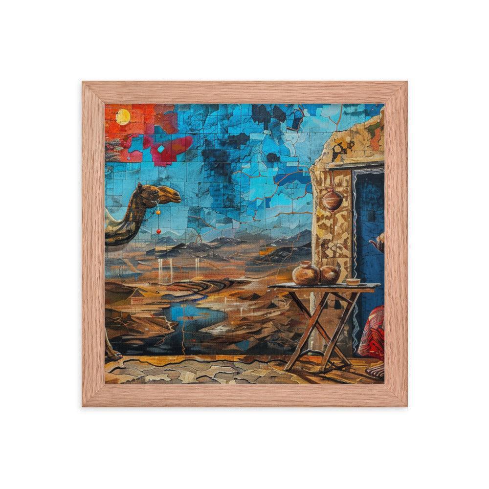 Eritrean Desert Life Colorful Mural Framed Poster - Oh Posters