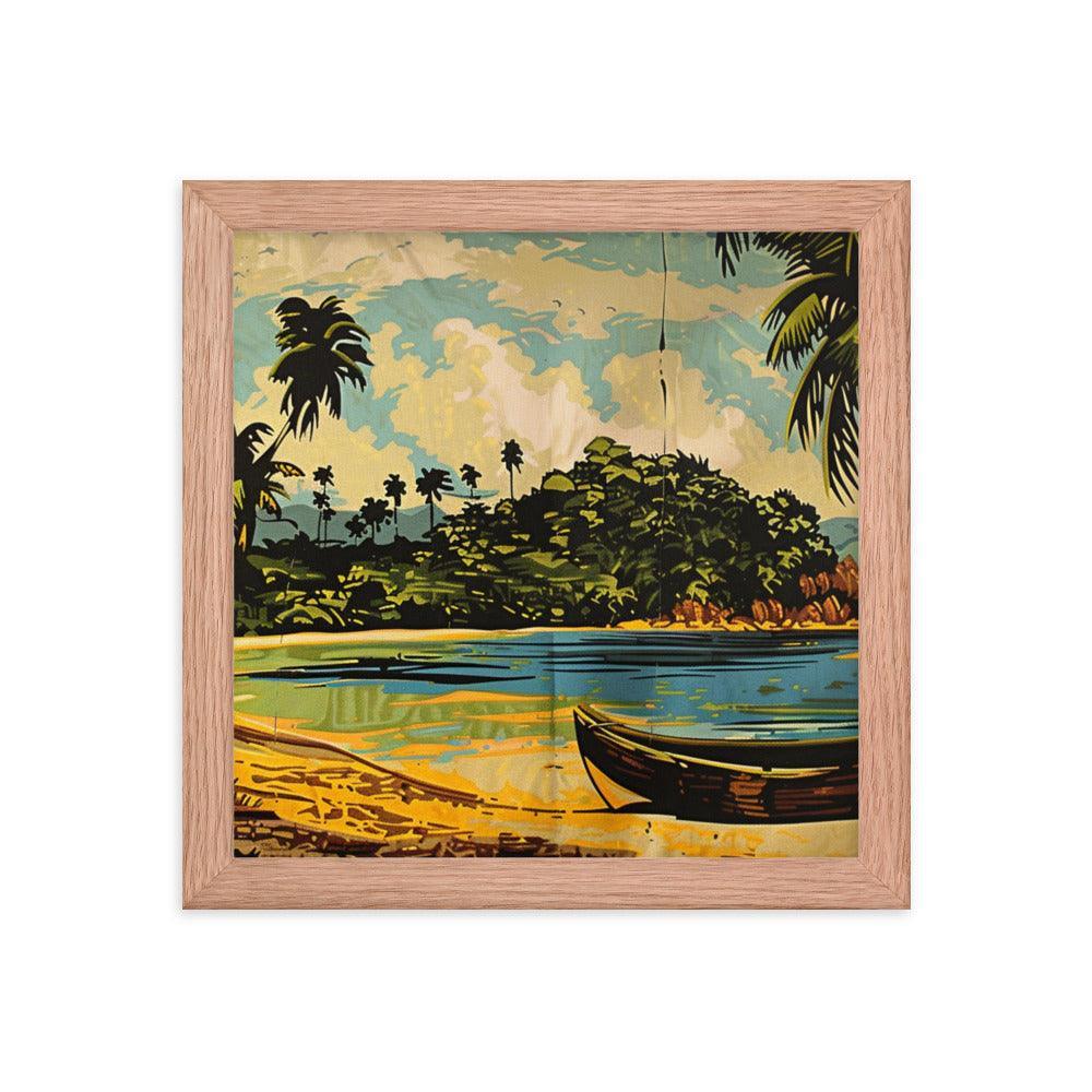 Guinea Tropical Beach Vintage Art Framed Poster - Oh Posters