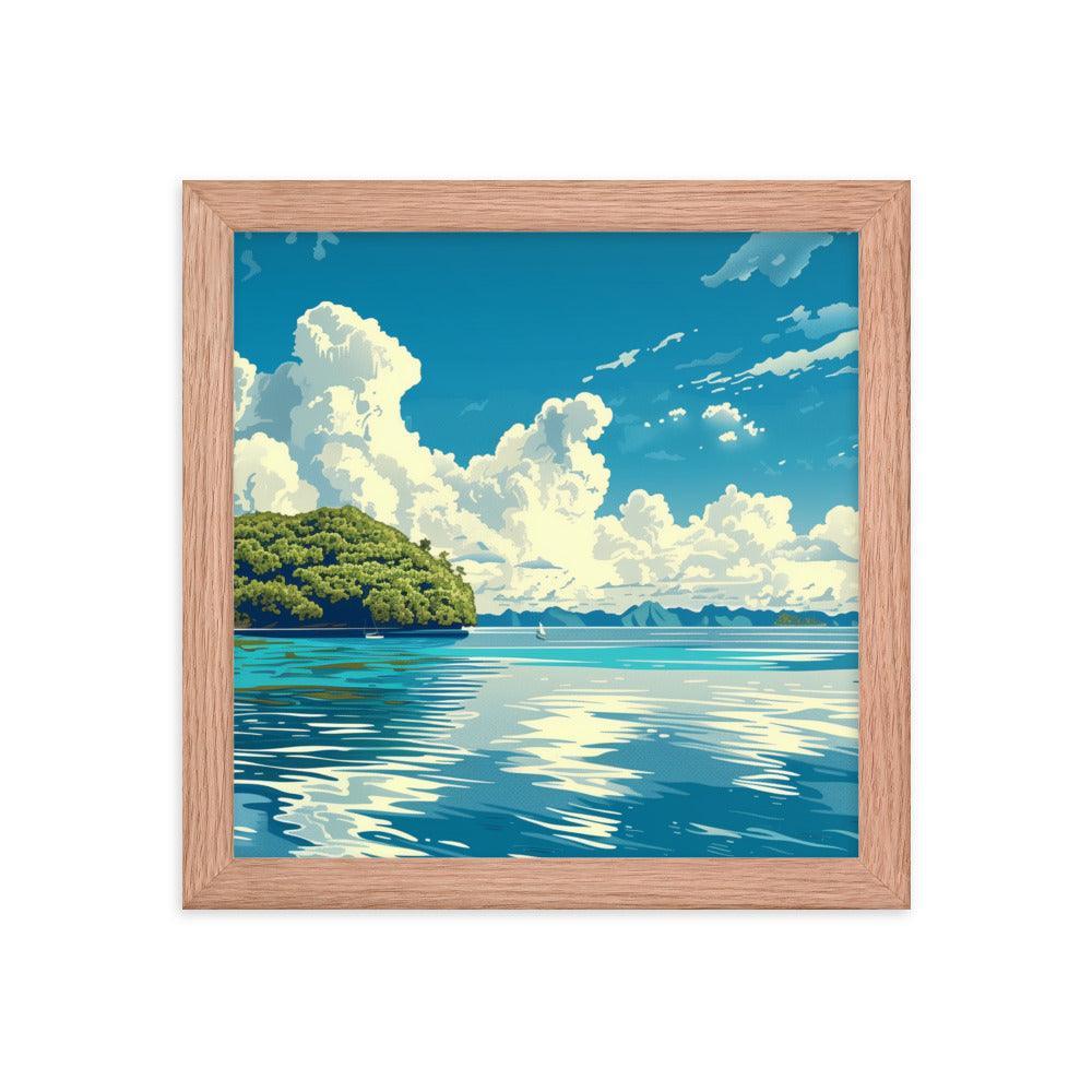 Palau Serene Island Sea View Framed Poster - Oh Posters