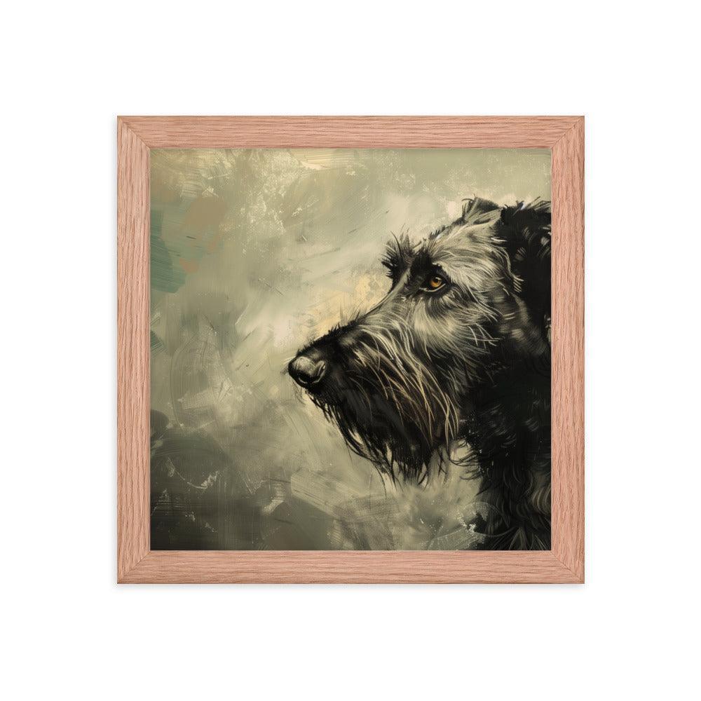 Irish Wolfhound Profile Abstract Art Framed Poster - Oh Posters