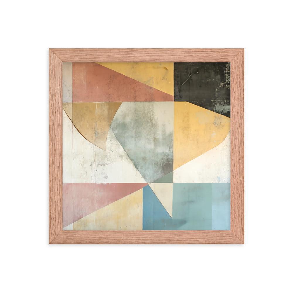 Geometric Art Abstract Shapes and Colors Blend for Modern Aesthetic Framed Poster - Oh Posters