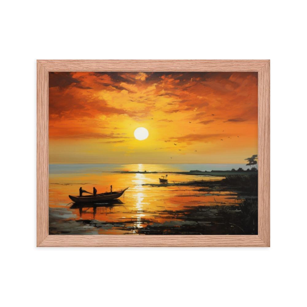 Cape Verde African Beach Sunset Realistic Framed Poster - Oh Posters