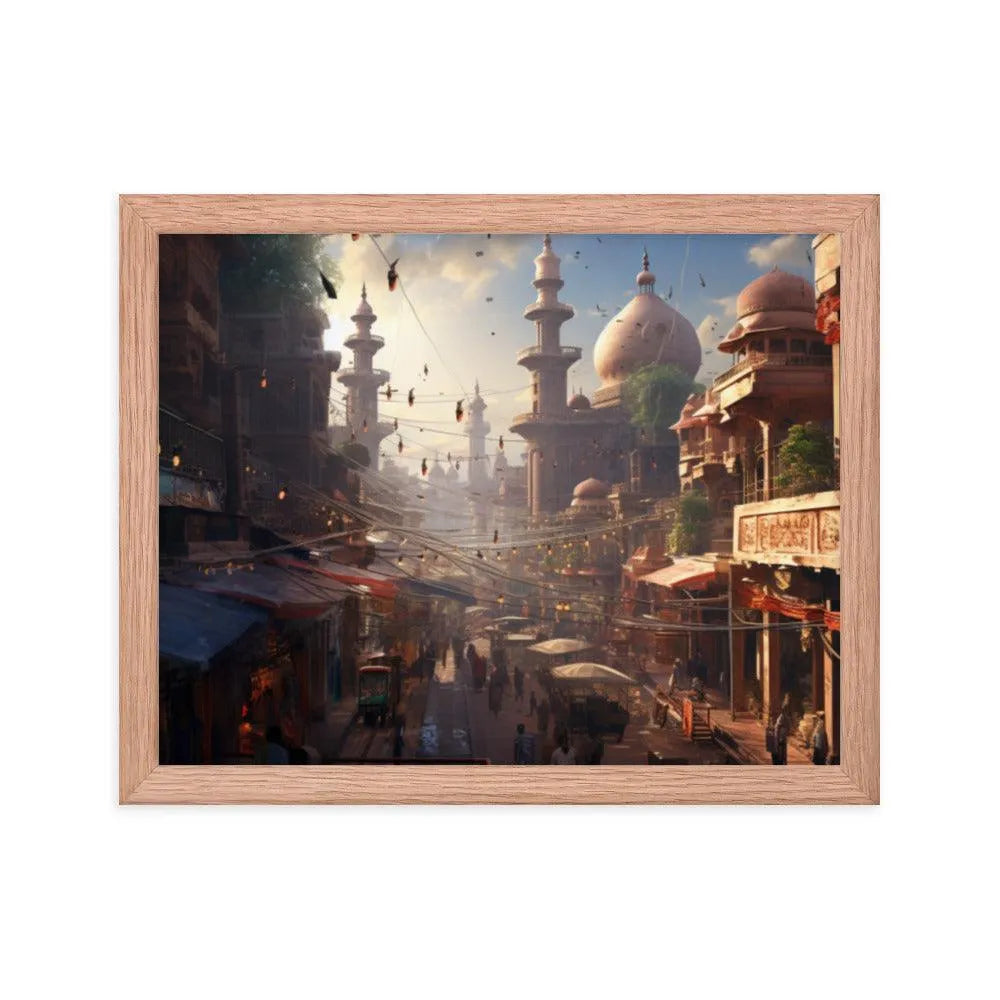 Futuristic Lahore Streets Pakistan Framed Poster - Oh Posters