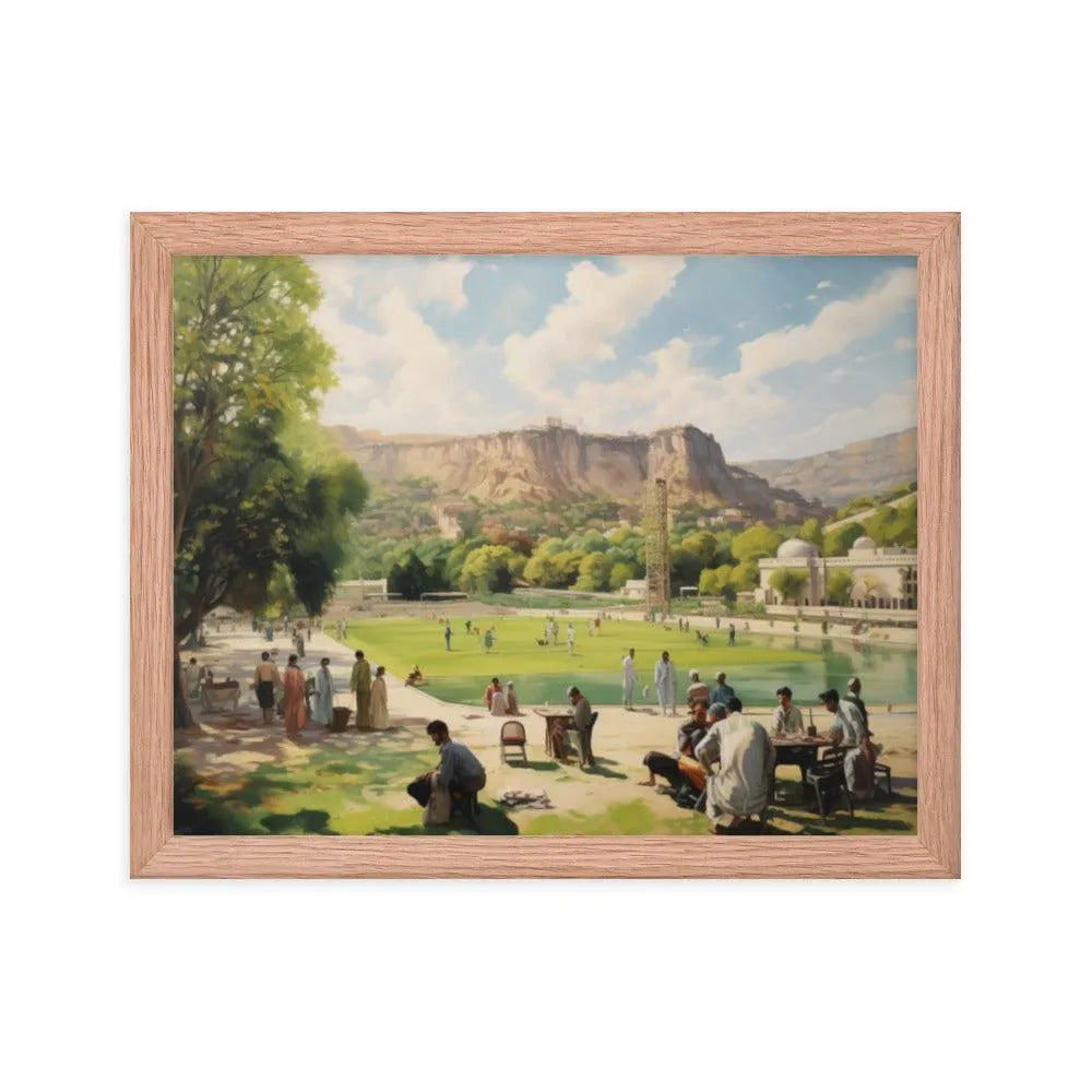 Pakistan Park Cricket-Ground Painting Framed Poster - Oh Posters