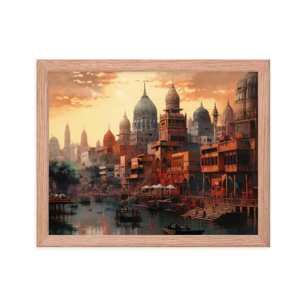 Indian Skyscraper City Painting Framed Poster - Oh Posters