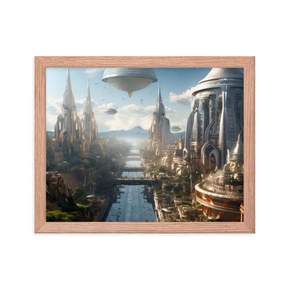 Futuristic Indian Town Framed Poster - Oh Posters