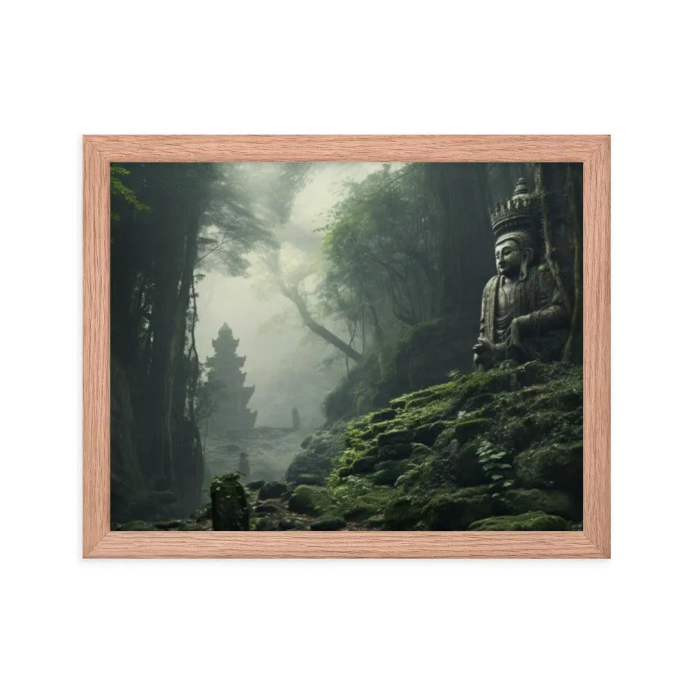 India Zen Forest Buddhism Natural Framed Poster - Oh Posters