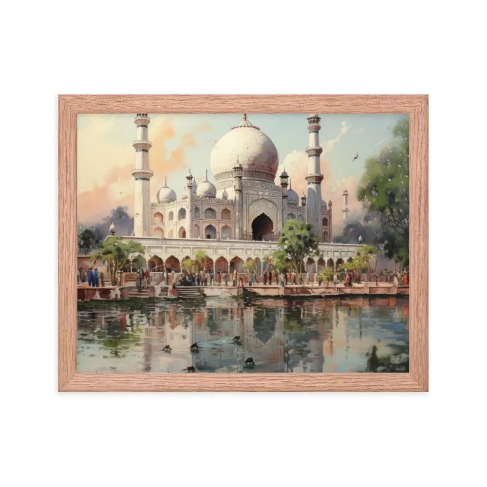 India Mosque Painting Framed Poster - Oh Posters