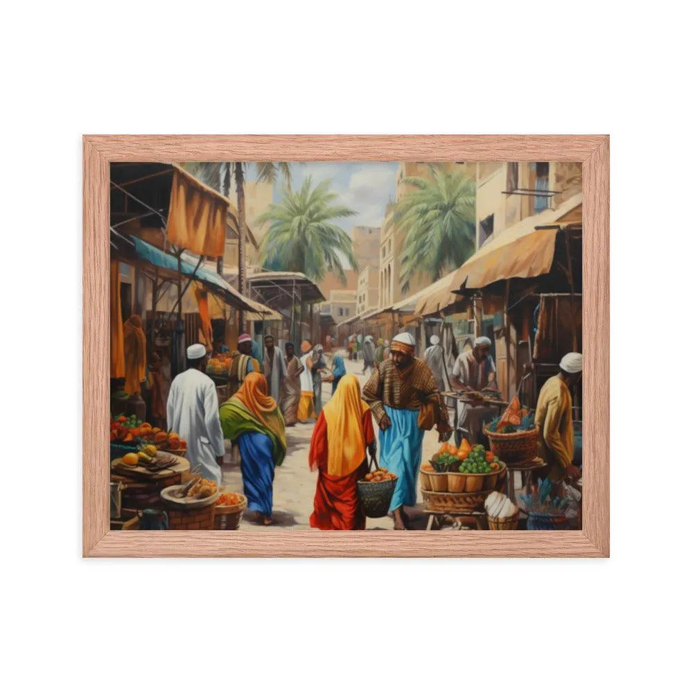 Egyptian Street Market Painting Framed Poster - Oh Posters