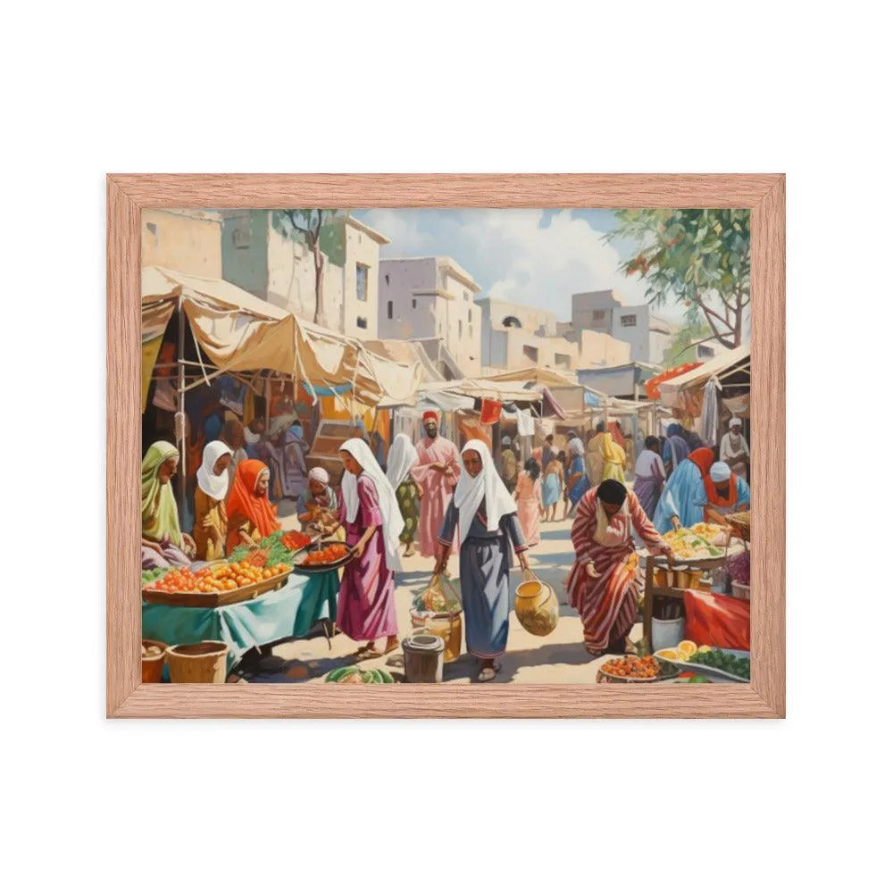 Egyptian Street Market Painting Framed Poster - Oh Posters