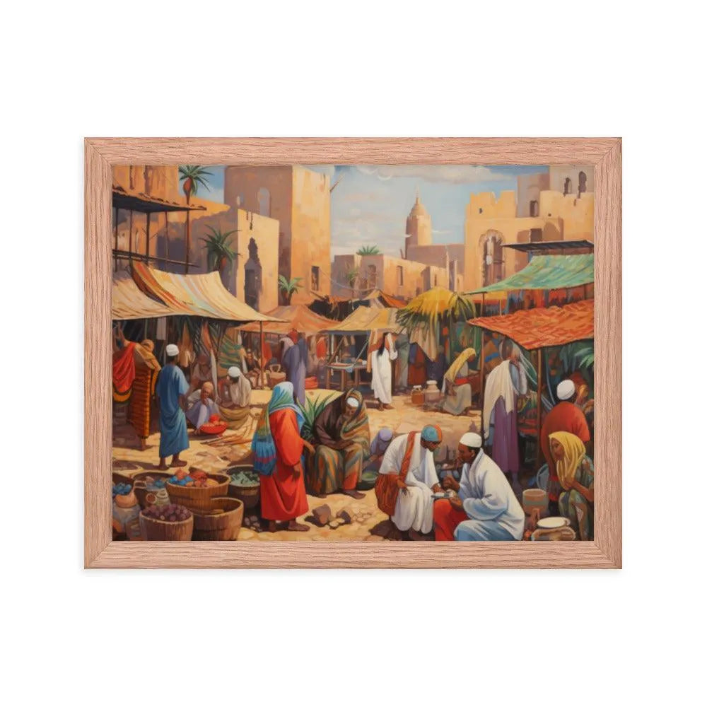 Egyptian Street Market Painting Framed Poster - Oh Posters