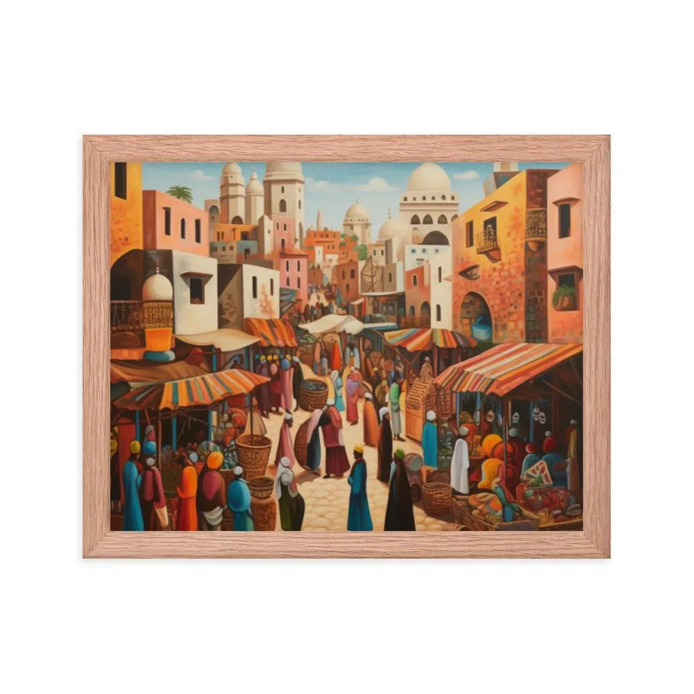 Egyptian Street Market Painting Framed Poster - Oh Posters