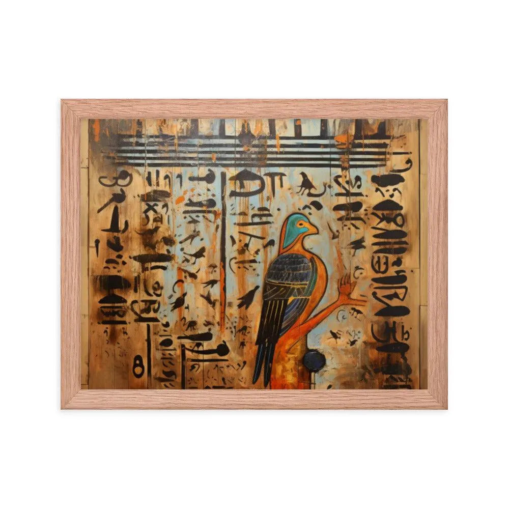 Hieroglyphic Calligraphy Ancient Egypt Framed Poster - Oh Posters