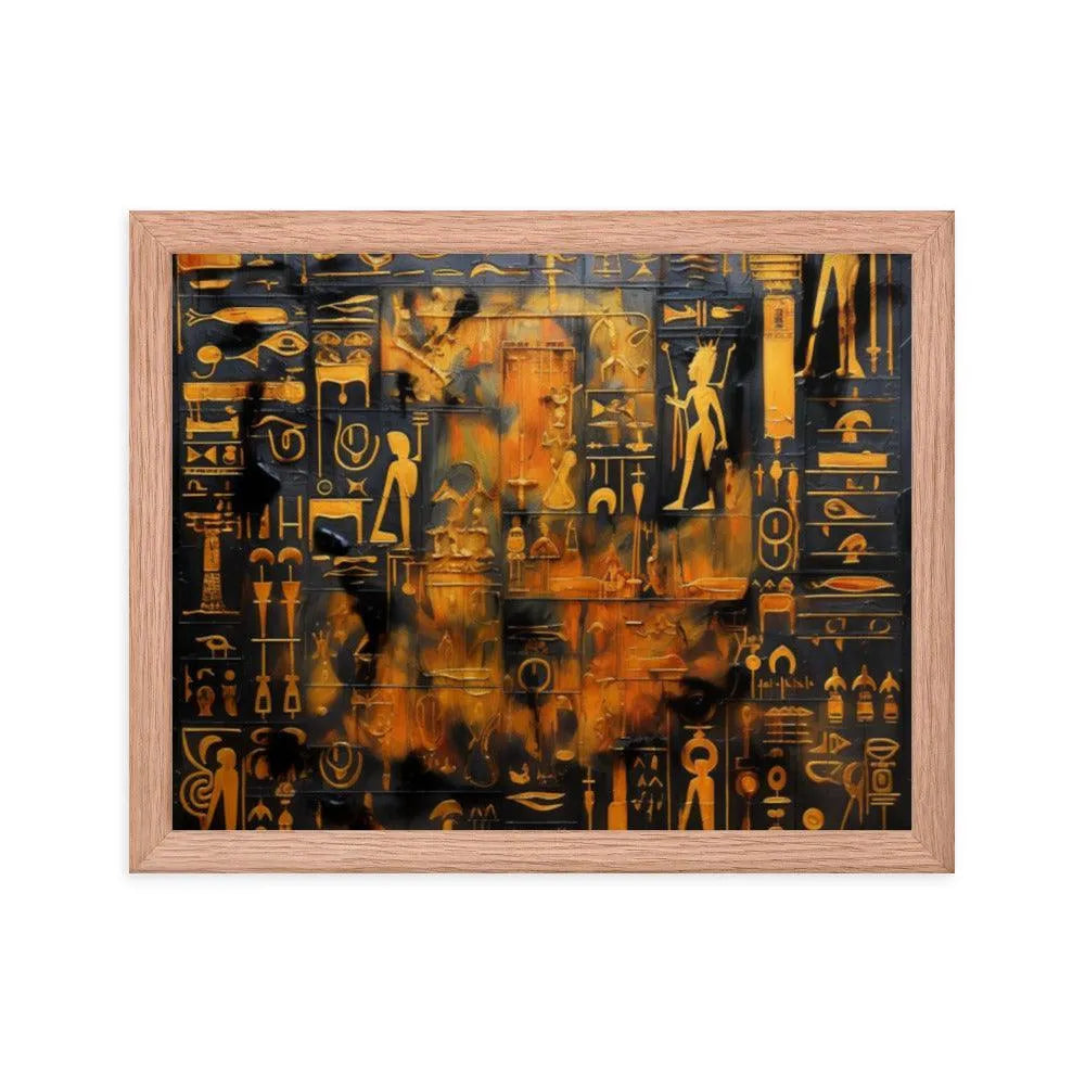 Hieroglyphic Calligraphy Ancient Egypt Framed Poster - Oh Posters