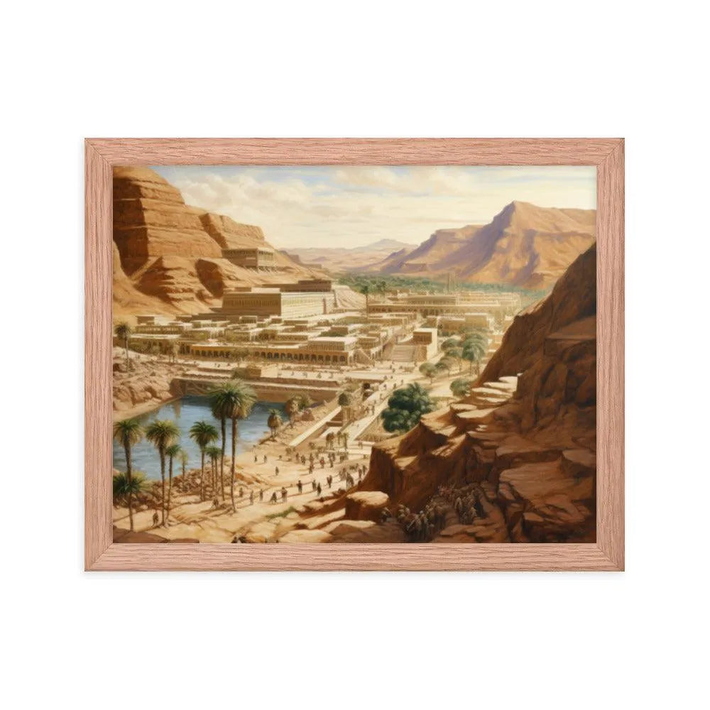 The Valley of the Kings Ancient Egypt Landmark Painting Framed Poster - Oh Posters