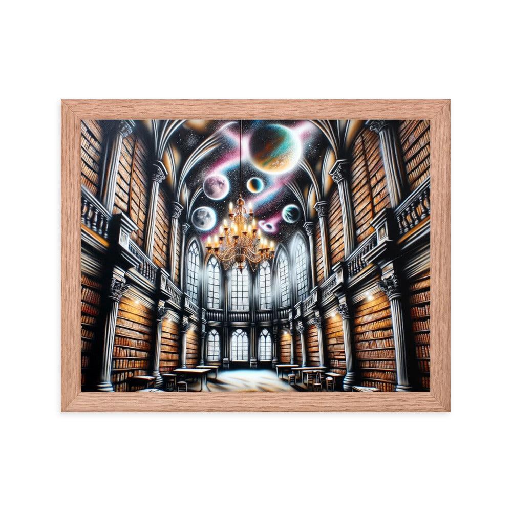 Cosmic Library Graffiti Spray Paint Art Framed Poster - Oh Posters