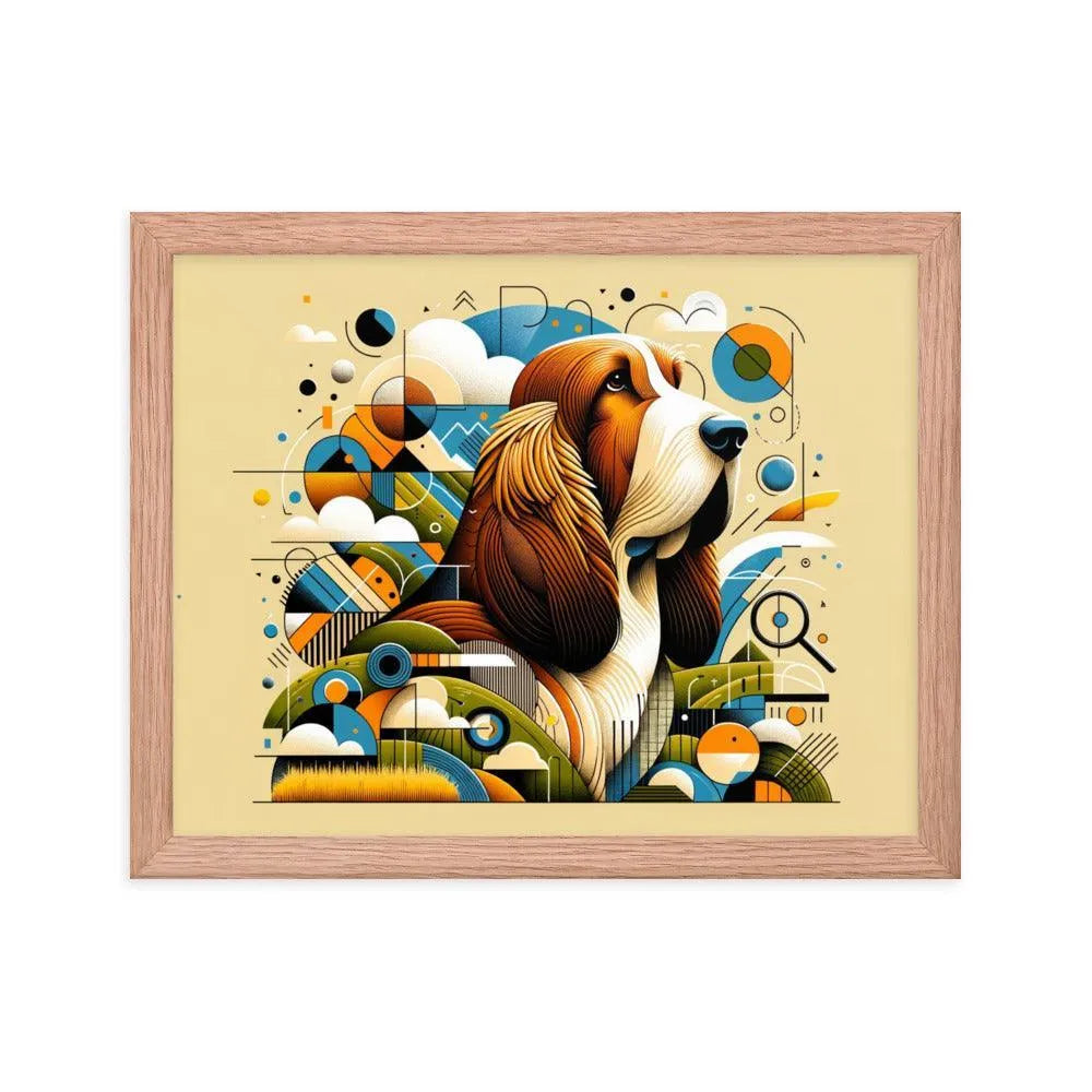 Creative Fusion Basset Griffon Vendeen Unique Art Framed Poster - Oh Posters