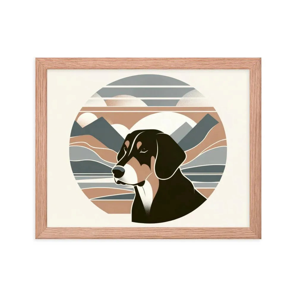 Simplicity Modern Bavarian Mountain Hound Art Framed Poster - Oh Posters