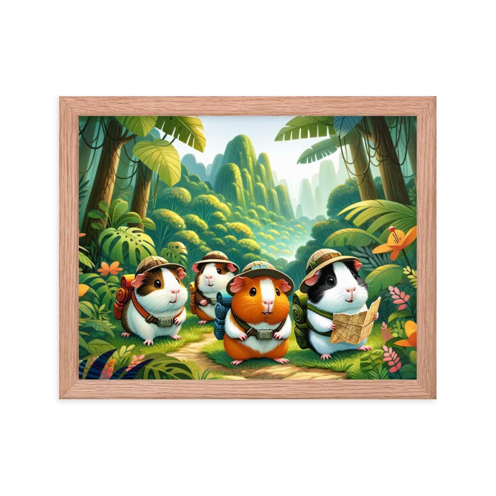 Guinea Pig Adventurers Jungle Exploration Framed Poster - Oh Posters