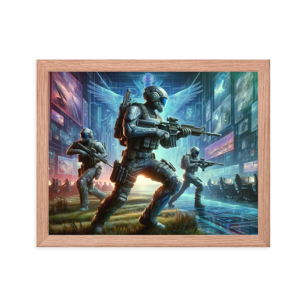 Futuristic Soldiers Mission Action Scene Framed Poster - Oh Posters